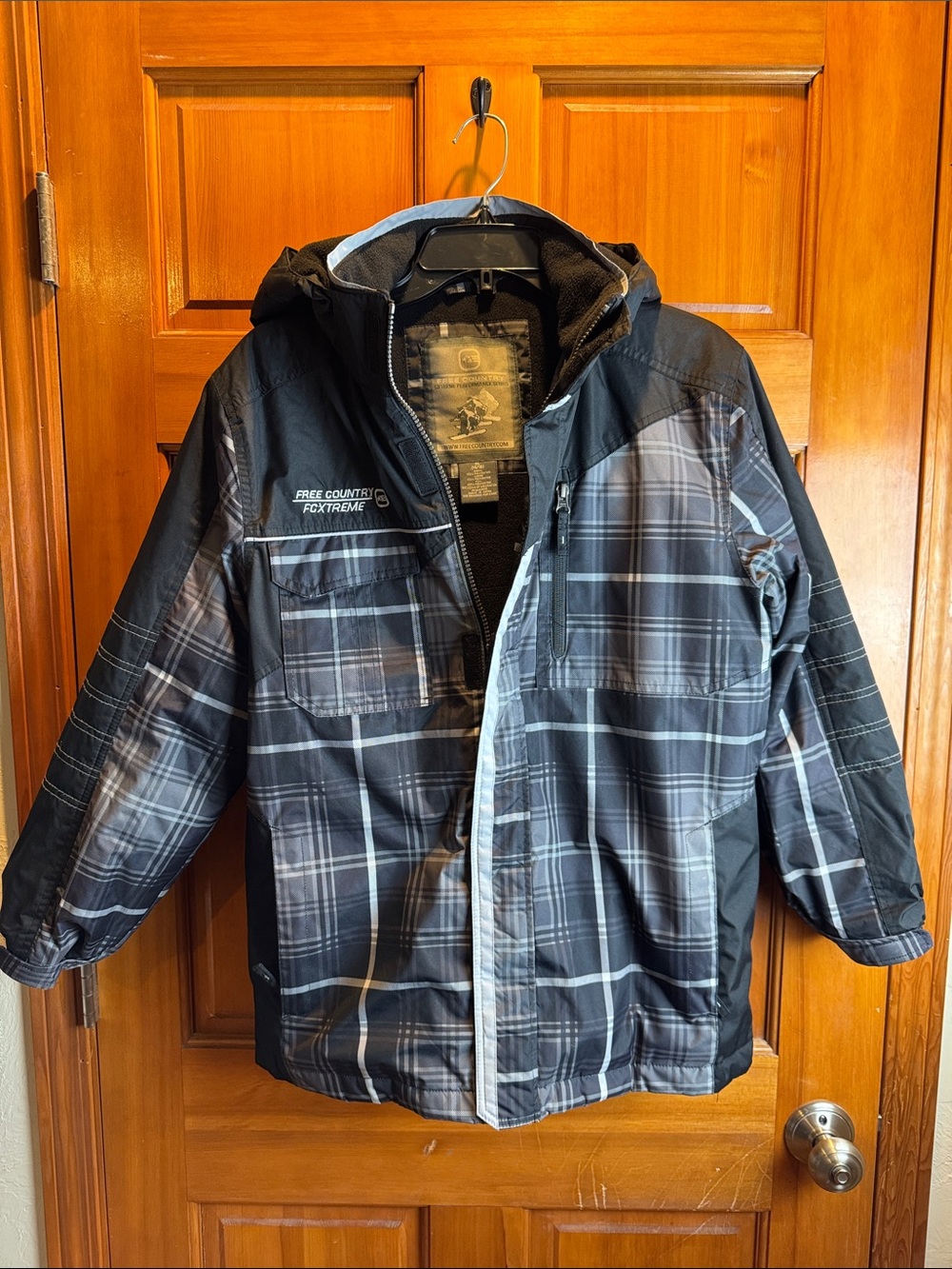 Free Country Extreme Performance Ski Winter Hooded Puffer Jacket Xl 14-16